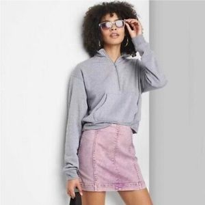 Wild Fable Seamed Denim Mini Skirt